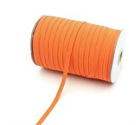 Corda elastica 3,0 mm 6 mm Elastici piatti Nastro in gomma HighSpandex Nastro da cucito Cintura in vita Accessorio per indumenti 100 iarde-07 Arancione-3,0 mm 100 iarde