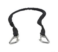 Corda Elastica 3FT per Barche con Moschettoni Acciaio | Moschettoni acciaio 304, chiusura per sicura nodi, ideale per e boe, lunghezza 3FT(black)