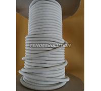 CORDA ELASTICA 8 MM FUNE TRECCIA BIANCA PER TELI TELONI NAUTICA 25 METRI