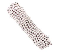 Corda elastica, 8MM * 10M, poliestere, lattice. Bianco con Rosso Nero