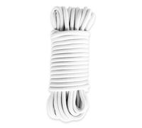 Corda elastica Bianca 15 m - Qualità PRO TECPLAST 9SW - Cavo per teloni con diametro 9 mm