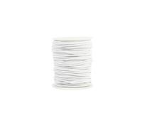 Corda Elastica Bianco 2 mm X 30 m, Corde Elastiche Cavo Elastico Marino Corda Gomma per Teloni, Bagagli, Campeggio, Kayak, Lacci per Scarpe, Progetti Fai Da Te (Bianco, 2MM X30M)