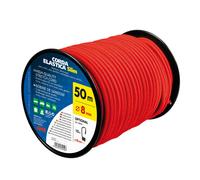 CORDA ELASTICA BOBINA ROSSO 50MT PER CAMION TELONE TELO CASA CAMPEGGIO AUTO CAVO