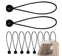 Corda elastica con palla, 10 palline per teloni, cinghie elastiche corte per teloni, cinghie elastiche per tettoie, cinghie resistenti per tende con palline, legami esterni e interni, campeggio