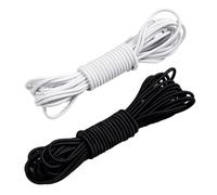 Corda elastica da 20 m, corda elastica da 3 mm, corda elastica rotonda, corda elastica in gomma, impermeabile e resistente all'usura, adatta per campeggio, lacci, attrezzature sportive