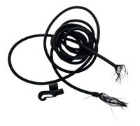 Corda elastica di resistenza per vogatore, lunghezza 4 m, spessore 8 mm, strato esterno in nylon con nucleo interno in lattice per allenamento stabile e a basso rumore