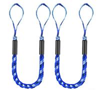 Corda elastica elastica per piccole barche lunghezza 1,2 m, si estende facilmente fino a 1,5 m (2 pezzi blu, nero, bianco)