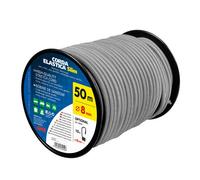 CORDA ELASTICA GRIGIA IN BOBINA 50 METRI SPESSORE 8MM LAMPA 60249