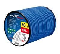 CORDA ELASTICA MULTIUSO PER TELONI TELI CAMION NAUTICA BOBINA 50MT Ø 10mm BLU