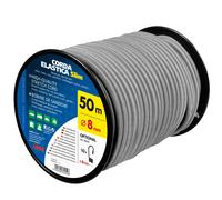 CORDA ELASTICA MULTIUSO PER TELONI TELI CAMION NAUTICA BOBINA 50MT Ø 8 mm GRIGIO