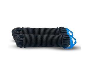 Corda Elastica in Lattice DOJA Barcelona - Ø 6mm - 15m - Pack 2 - Resistente, Cordino Facile da Usare, Corda Elastica per Teloni, Versatilità d’uso in Campeggio, Cavo Teso Multiuso per Esterni