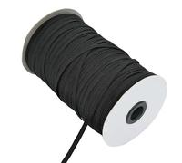Corda elastica in poliestere bianco e nero da 3/6/8/10/12/15/20/30/35/40 mm per accessori da cucito per indumenti - nero 5M-25mm-5M