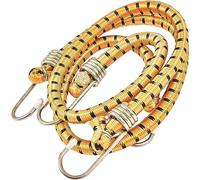Corda elastica multiuso, flessibile, con diametro di 12 mm e ganci in metallo, per bagagli, bici, moto, colore giallo, set da 2