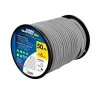 CORDA ELASTICA MULTIUSO PER TELONI TELI CAMION NAUTICA BOBINA 50MT Ø 8 mm GRIGIO