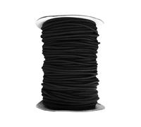 Corda elastica nera resistente da 4 mm per teloni di barche e bagagli.