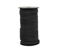 Corda Elastica Nero 5 mm X 30 m, Corde Elastiche Cavo Elastico Marino Corda Gomma per Teloni, Bagagli, Campeggio, Kayak, Lacci per Scarpe, Progetti Fai Da Te (Nero, 5MM X30M)