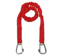 Corda elastica per barche, PWC e kayak da 0,9 m, con fibbie e cinghie in acciaio inossidabile resistenti per assorbire il movimento delle onde e proteggere le navi al molo (rosso)