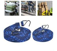 Corda elastica resistente con ganci per camion a mano, auto, bici, corda in gomma extra lunga per fissare il trasporto e l'attrezzatura all'aperto (2,5 m)