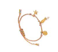 Corda fatta a mano con motivo a onde marine con perline a stella marina e design a nodo regolabile per le fashioniste, フリーサイズ