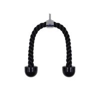 Corda for bicipiti e tricipiti, for trazioni, accessori for palestra domestica, attrezzatura for esercizi fitness, testa singola/doppia, 35 cm/70 cm/90 cm(Black 70cm double)