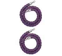 Corda for il controllo della folla con montante, corda for la barriera marrone argento viola, corde intrecciate for montanti in 2 pezzi for, for coda delle feste nei cinema chiese(Purple,1.5m/4.9ft)