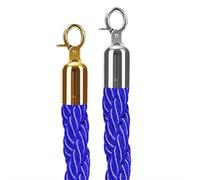 Corda for imbracatura in nylon da 2 pezzi 1,5 m for colonna della coda di saluto, colonna di portineria di benvenuto dell'hotel, corda intrecciata in nylon for guardrail a testa tonda Per Teatri(Blue)