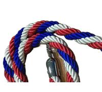 Corda for imbracatura in nylon da 2 pezzi 1,5 m for colonna della coda di saluto, colonna di portineria di benvenuto dell'hotel, cordino in nylon for guardrail a testa tonda Per Teatri(Red blue white)
