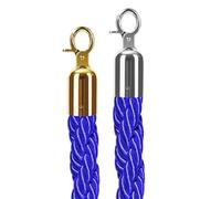 Corda for imbracatura in nylon da 2 pezzi 1,5 m for colonna della coda di saluto, colonna di portineria di benvenuto dell'hotel, cordino in nylon for guardrail a testa tonda Per Teatri(Blue)