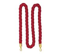Corda for intrecciata rossa, corda for con montante for controllo folla divisore 1/2/3/4/5M, corda barriera for hotel/banca/ospedale/parco giochi/245 cm/8 piedi (Size : 120Cm/4Ft)