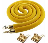 Corda for montanti in acciaio inossidabile in velluto | Dimensioni multiple multicolori: for eventi, controllo della folla nei teatri(Gold Hook,180cm/5.9ft)