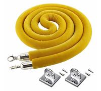 Corda for montanti in acciaio inossidabile in velluto | Dimensioni multiple multicolori: for eventi, controllo della folla nei teatri(Silver Hook,250cm/8.2ft)