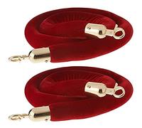 Corda for montanti in velluto da 3/4/5/10 piedi, corda in for, pali for code, barriera in con ganci dorati, for eventi su tappeto, 2 pezzi(Red,3.3ft/100cm)