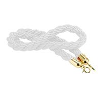 Corda for montanti sospesa lunga attorcigliata, barriera for funi di controllo della folla for carichi pesanti/linea di coda, for sale teatri musei/(White,Length 1.5M/5Ft/59In)