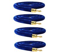 Corda for montanti VIP blu for ingresso, corde barriera for code for grandi aperture, spesse e durevoli for il controllo della folla Recinzione di sicurezza for banca/4 pezzi