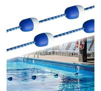 Corda galleggiante di sicurezza per piscina, 2 pezzi, 21,3 m, divisore extra lungo per piscine da 90 a 35 m, corda di confine di qualità commerciale per una maggiore sicurezza della piscina