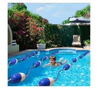 Corda Galleggiante Di Sicurezza Per Piscina, Galleggiante Per Piscina Interna, Corda Divisoria Sicurezza Con Boa, Blu E Bianca, Inea Di Corsia Esterna, Spiagge Poco Profonde(111Ft)