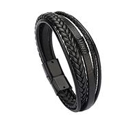 Corda in pelle alla moda intrecciata a mano da uomo stile etnico gioielli per donne regali di amicizia in pelle intrecciata regolabile Bulk per le donne cavo, Misura unica, come descritto