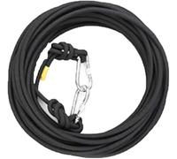 Corda in Poliestere 10mm, Filo d'Acciaio da 3 Mm Nucleo Interno Che Tira 14kn Corda di Usura/Scivolamento/Sicurezza 10m/15m/20m/30m/40m/50m/60m/70m/80m/90m/100m, Black, 20m