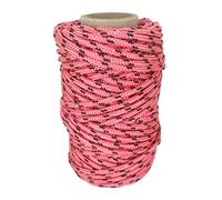 Corda in poliestere 3mm * 25m. Spago Paracord. Cordone per Esterno, Lavori Manuali. Rosa con Nero