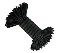 Corda in poliestere 4mm * 25m. Spago Paracord. Cordone per Esterno, Legare e Fai Da Te. Nero