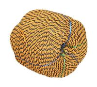 Corda in poliestere ad alta resistenza da 1-2,2 cm, colore nero e giallo, 32-328 m, corda intrecciata in nylon marino a tre fili per yacht, recinzioni, amache, carico di salvataggio (D 16 mm, L 80 m)