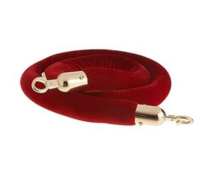 Corda in velluto rosso di alta qualità con ganci in argento resistente, regolabile da 0,6 a 3,66 m, ideale per eventi, tappeto rosso, gestione delle code e controllo della folla