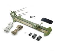 Corda intrecciata con telaio in metallo regolabile, per fai da te, creazione di braccialetti e accessori per sport all'aria aperta (verde scuro)