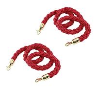 Corda intrecciata da 2 pezzi for concerti di laurea, corde for tappeti for il controllo della folla for supporto for montanti VIP, corda in canapa for barriera di sicurezza/(Red,4M/13.1Ft)