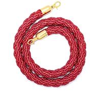 Corda Intrecciata Per Delimitazione Folla Con Dorato Code Controllo | Adatto a Paletti Standard Organizzazione File Attesa Teatri Cinema Hotel Feste(1 Red+gold,3m/10ft(118in))