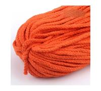 Corda intrecciata per macramè, Corda di cotone da 5 mm, 25 iarde, multicolore(05 Orange)