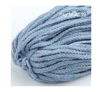 Corda intrecciata per macramè, Corda di cotone da 5 mm, 25 iarde, multicolore(19 Sky Blue)