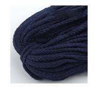 Corda intrecciata per macramè, Corda di cotone da 5 mm, 25 iarde, multicolore(27 Dark Blue)