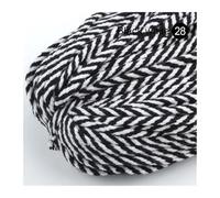 Corda intrecciata per macramè, Corda di cotone da 5 mm, 25 iarde, multicolore(28 Black White)