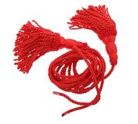 Corda Intrecciata Rossa per Bugle e Horn, 1 Paio, Poliestere | Finitura Elegante, Nappa Decorativa, per Bande e Orchestre Scolastiche, Uso Versatile, Tessuto Lavorato a Mano
